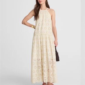 Madewell NWT Embroidered Drop-Waist Maxi Dress Size Medium in Floral Eyelet